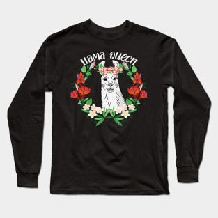 Llama Queen - Alpaca Women's Long Sleeve T-Shirt